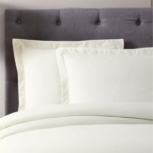 Pure Parima Hotel Collection Ultra Percale Duvet Cover Set | 100% ELS Giza Egyptian Cotton | Hidden Zipper Closure | Comforter Cover 2 Pillow Shams (Bone, Queen)