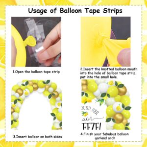 Lemon Bridal Shower Decorations, Yellow and White Balloons Garland Kit She Found Her Main Squeeze Backdrop Bride To Be Sash Artificial Tree Leaves for Lemon Wedding Engagement