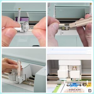 5 PCS Premium Fine-Point Blade and Housing Compatible with ExploreAir/Air 2/Air 3/Maker/Maker 3/Expression Cutting Machines for Light to Mid-Weight Materials Like Cardstock, Vinyl, Iron-On & More