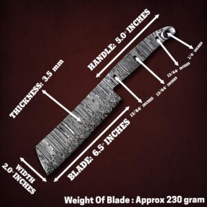 Hercules Knives Custom Hand Forged Damascus Steel Blank Blade Nakiri Knfe chef Knife Blade Damascus Blade Billet Handmade Knife Making Supply