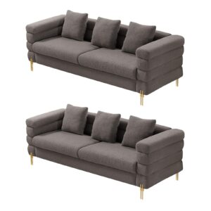 AMERLIFE Sofa, Oversize Sofa-Bouclé Sofa Couch, Deep Seat Sofa York Sofa for Living Room-3 Seater Sofa, Cloud Sofa(Dark Grey)