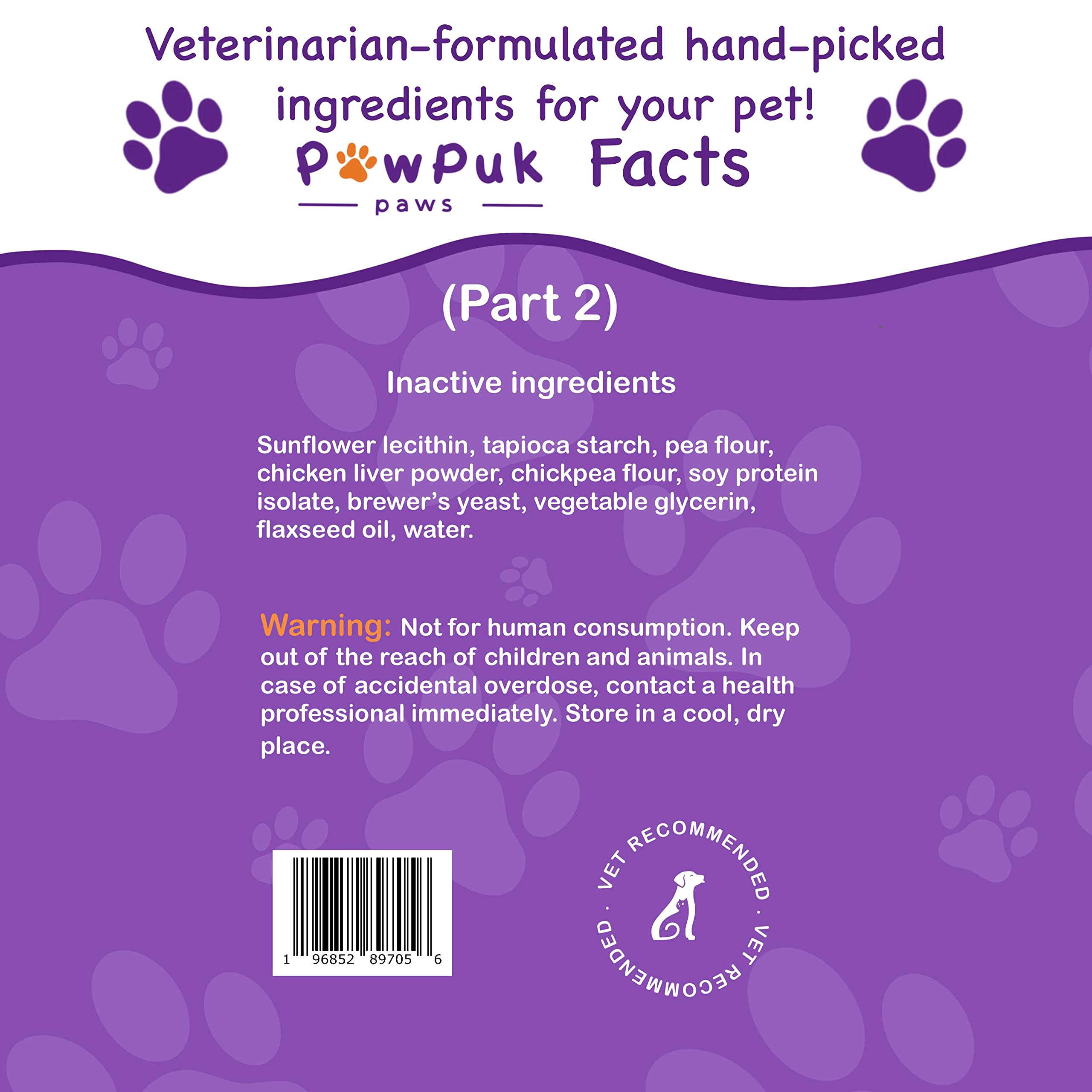 PawPuk Paws Multifunctional Dog Supplements and Vitamins, Silymarin, Green Lipped Mussel, Glucosamine, MSM, Salmon Oil, Probiotics, Co-Q10, NMN, Antioxidant, Immune, Gut, UTI, Radiant Skin & Coat