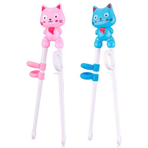 Abeillo 2 Pairs Animals Training Chopsticks for Beginners Adults, Reusable Training Chopsticks with Chopstick Helper for Kids Learning Chopstick