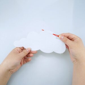 SaktopDeco 2 Pack Cloud Garland White Cloud Felt Banner Cloud Wall Decor Cloud Baby Shower Sky Theme Party Decorations