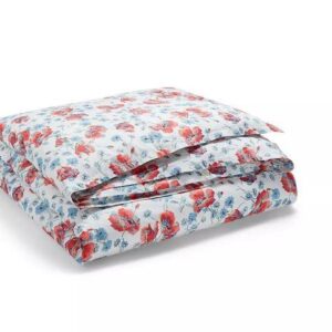 Lauren Ralph Lauren Kylah Blue Red Floral Full Queen 3 pc Duvet Cover Set Shams