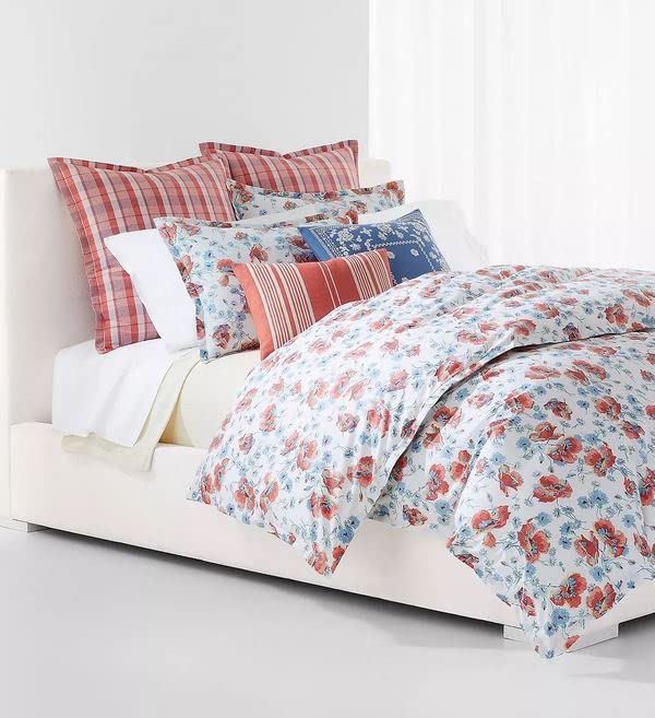 Lauren Ralph Lauren Kylah Blue Red Floral Full Queen 3 pc Duvet Cover Set Shams