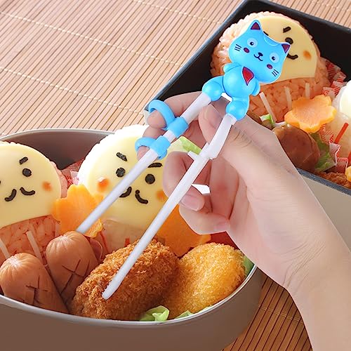 Abeillo 2 Pairs Animals Training Chopsticks for Beginners Adults, Reusable Training Chopsticks with Chopstick Helper for Kids Learning Chopstick