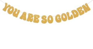 you're so golden banner gold glitter - happy golden birthday banner, stay golden banner, youre so golden party supply