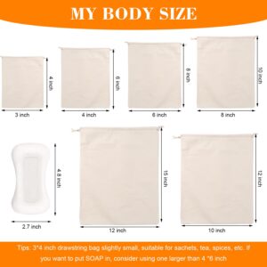 AUCIWLK 50 Pieces Muslin Bags Cotton Drawstring Bags Sachet Bag for Home Supplies fabric bags…