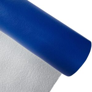 Faux Leather Fabric 1 Yard 54" x 36" Soft Solid Color Crafts Material 0.9mm Thick Perfect for Upholstery Covers, Bags, Leather Clothing and Accessories (Blue)