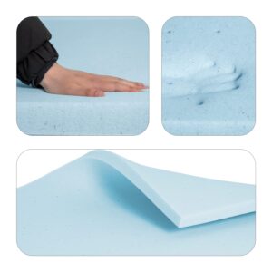 2-Inch Mattress Topper Memory Foam Pressure Relief for Back Pain Cooling Gel-Infused Gel Infused Mattress Topper Cooling & Breathable CertiPUR-US Certified (Full)