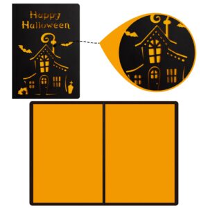 Fancy Land Halloween Cards Die Cut Design Happy Halloween Greeting Cards with Envelopes and Stickers Assortment 5” x 7”