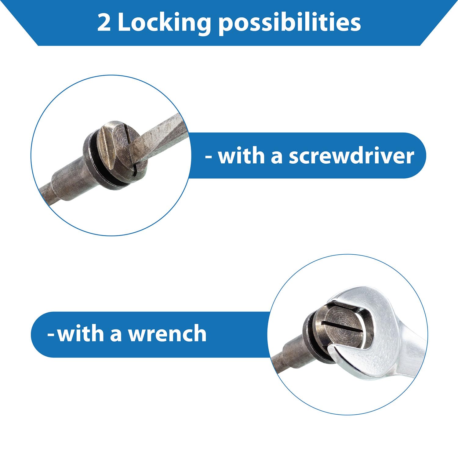 TJR© Mounting Mandrel for Cut-Off Wheels - Versatile 3/8-inch Arbor Hole and ¼-inch Stem with Dual Locking Options with Screwdriver and Wrench - Die Grinder Arbor