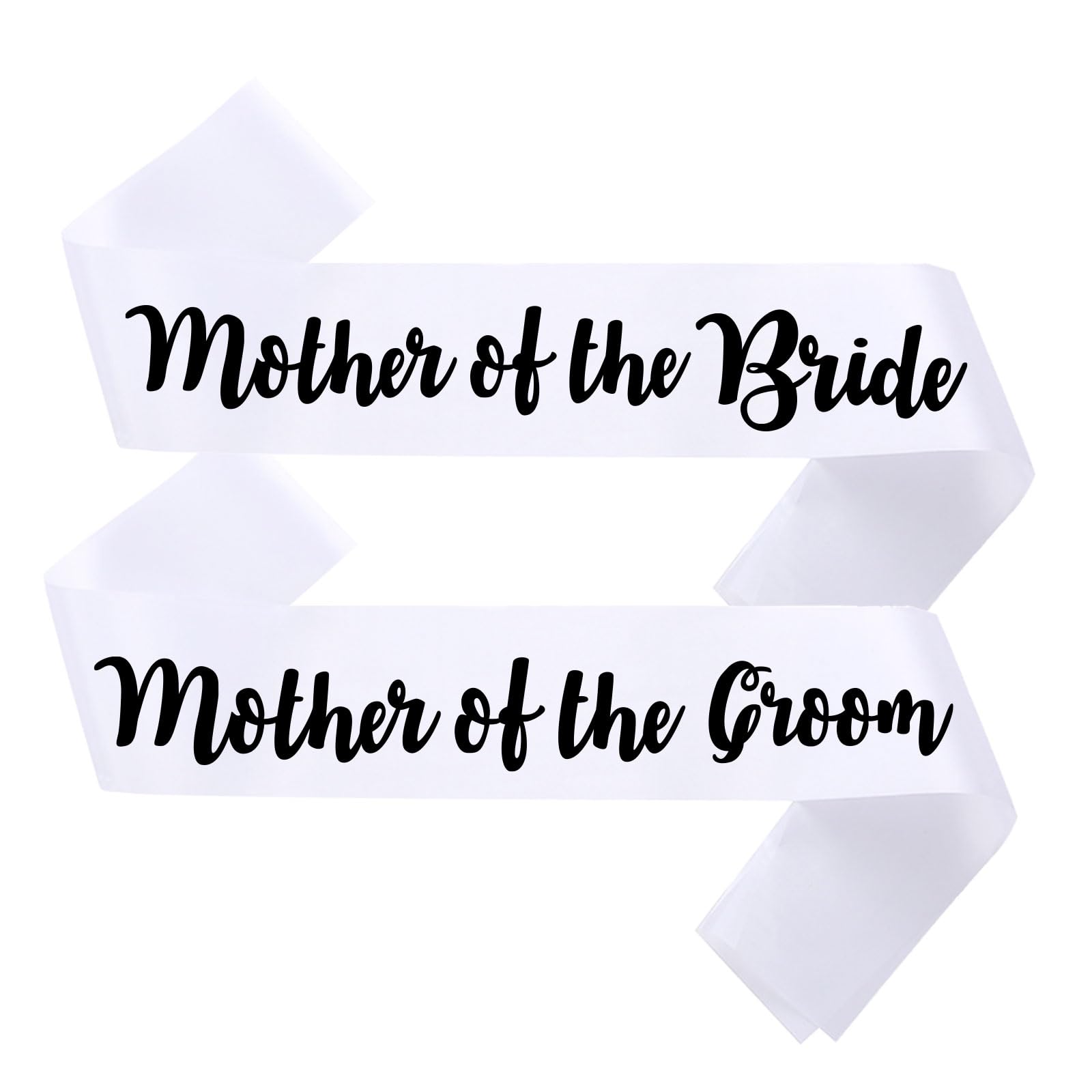 Mother of the Bride Sash and Mother of the Groom Sash, Black Bachelorette Party Sashes for Bridal Shower Supplies Wedding Accessories for Mother