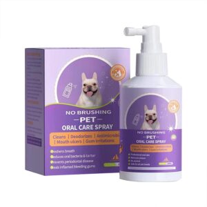 yklworld pet teeth cleaning spray, pet clean breath freshener breath removal spray, pet mouth spray, teeth cleaning spray for dogs & cats, pet clean no brushing pet oral care spray (1pcs)