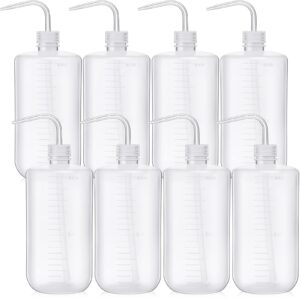 mumufy 8 pcs 1000 ml 33 oz plastic squeeze bottle safety wash bottles lab squeeze bottle squirt tattoo bottle with narrow mouth and scale for chemistry industry lab gardening tattoo washing cleaning