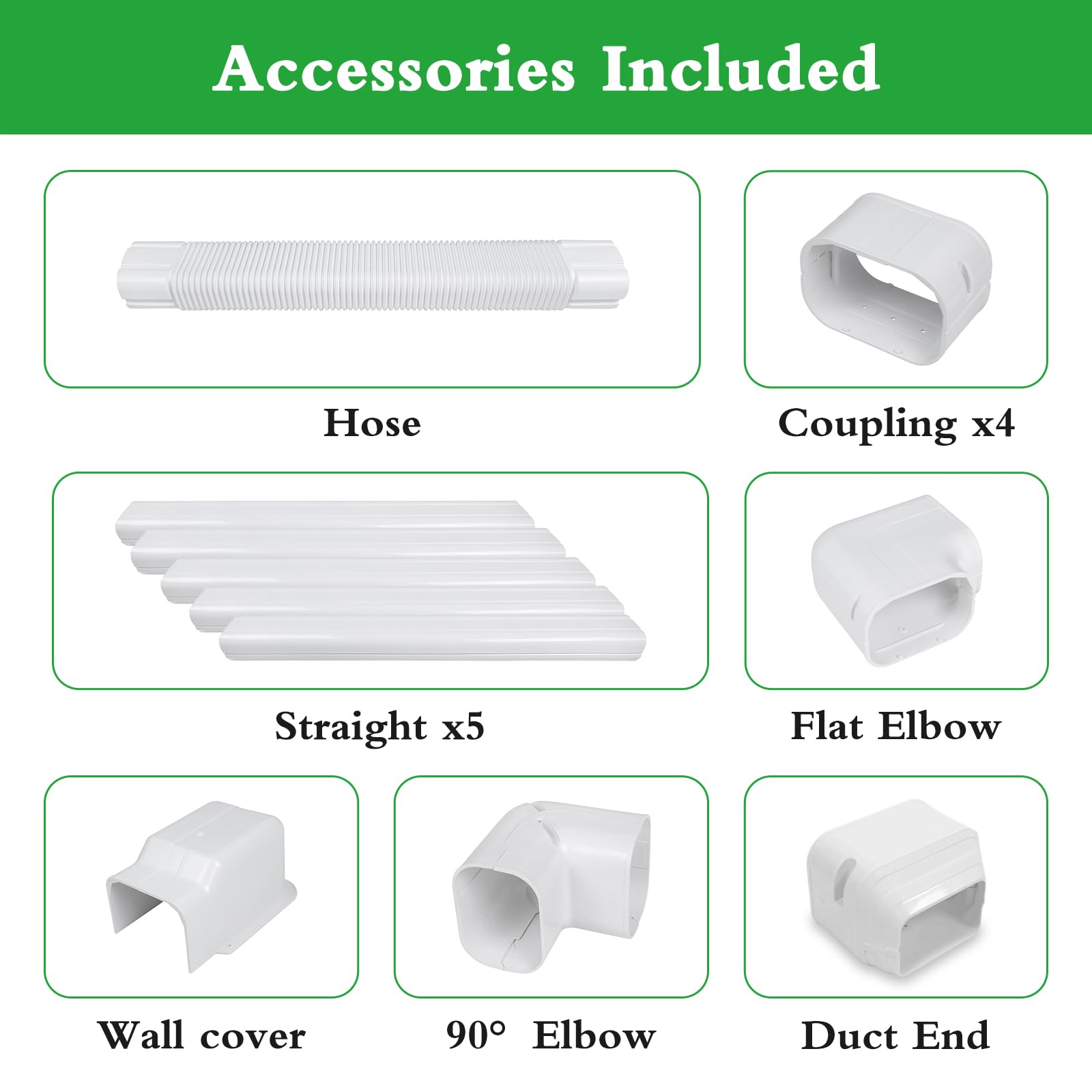 MOOITEK 3" 10Ft PVC Line Set Cover Kit for Ductless Mini Split Air Conditioners, Decorative PVC Slim Line Cover for Central AC & Heat Pumps Systems Tubing Cover White