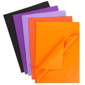 shindel 120 sheets tissue paper for halloween, halloween wrapping paper 20x14 inch gift wrapping paper for halloween diy crafts gift box wrapping 5 colors