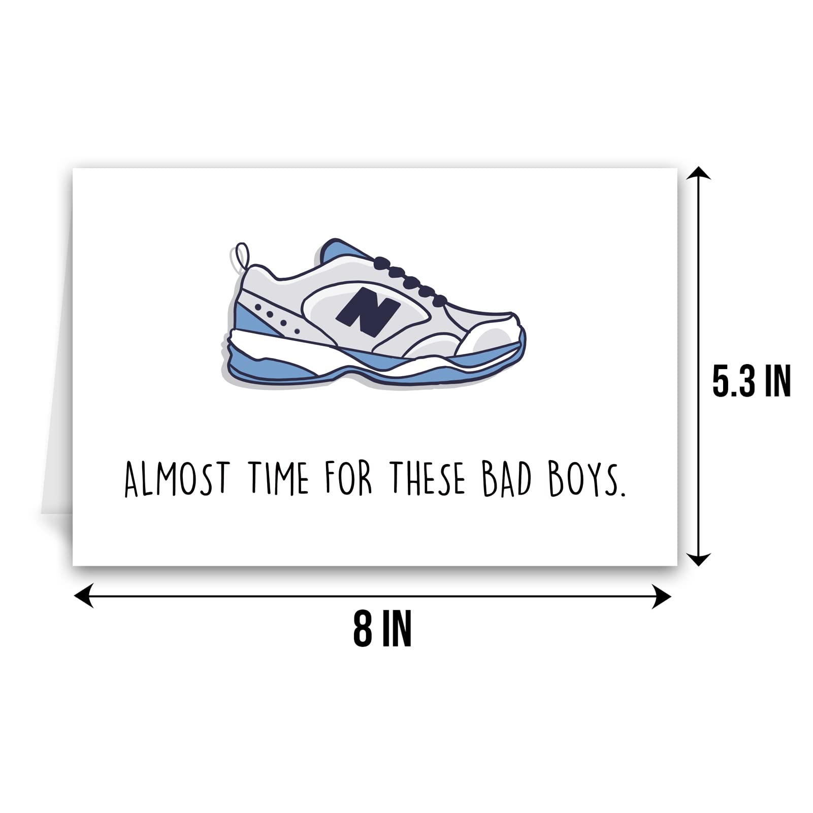 Qiliji Funny Dad Shoes Father's Day Card, Birthday Card for Old Man, New Balance Greeting Card for New Dad, Pregnancy Announcement Card, Retirement Card