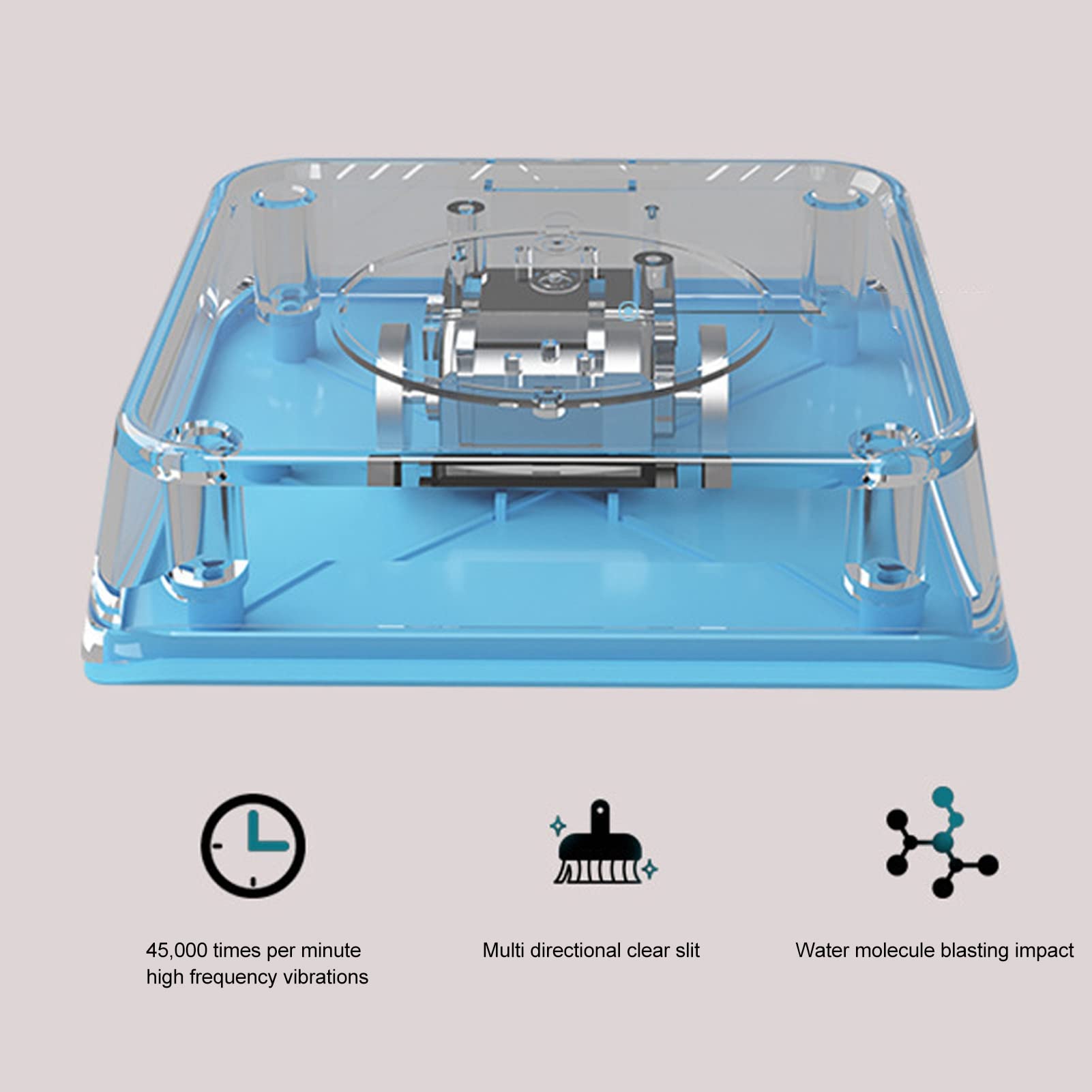 Hztyyier USB Dishwasher, Electrolytic Water Emulsification High Frequency Ultrasonic 5V IP67 Waterproof Integrated USB Sink Household Dishwasher (Blue)