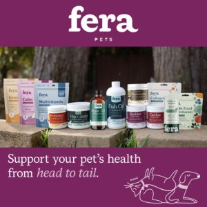 Fera Pet Organics Calming Goat Milk Cat & Dog – Vet Created - Pet Anxiety, Stress & Hyperactivity - Ashwagandha Supplement with GABA-60 Servings