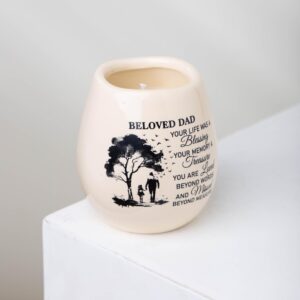 Dad Memorial Candle, Memorial Gifts for Loss of Father for Daughter, Gifts for Loss of Dad Gifts, in Loving Memory of Dad Soy Wax Candle Jar TNC4