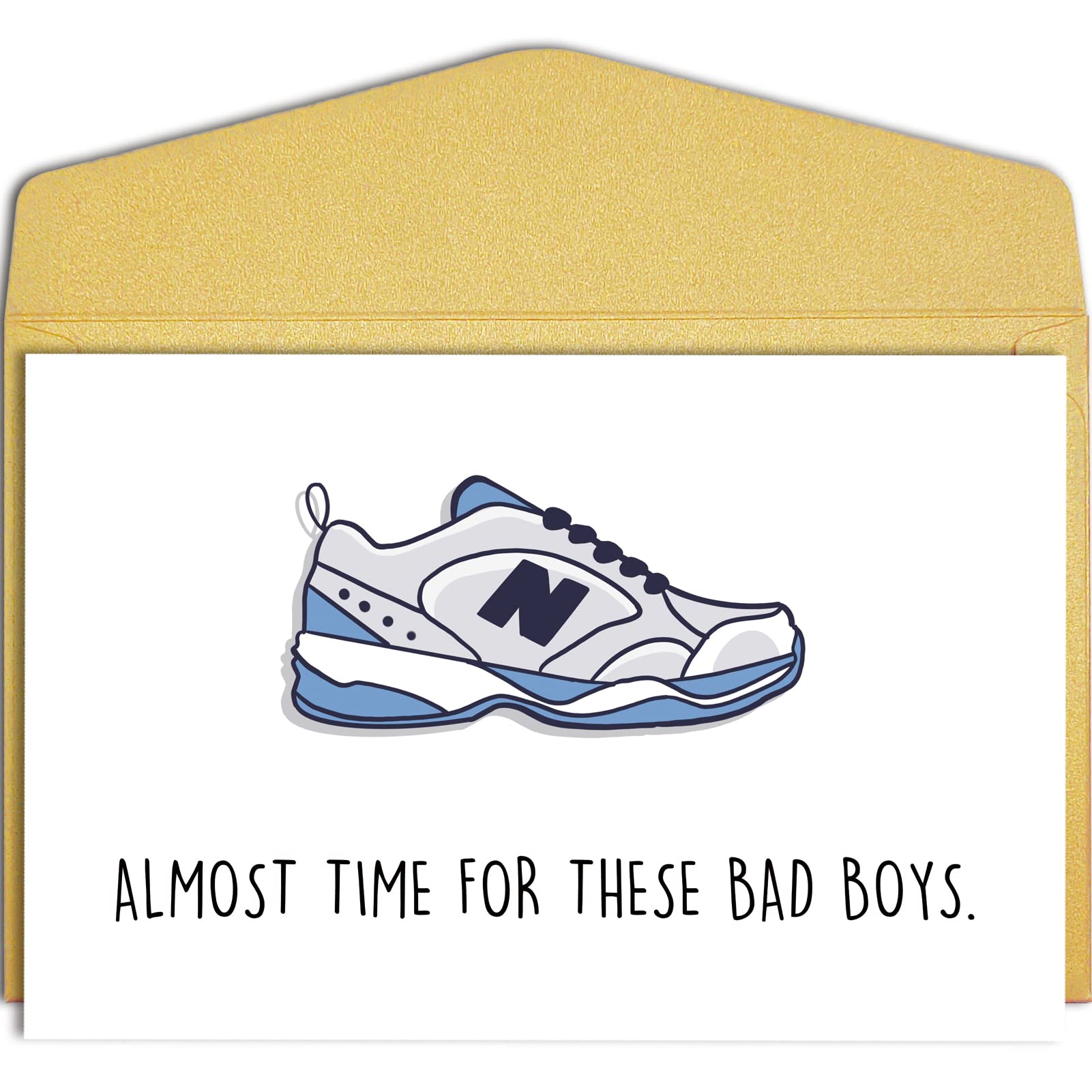 Qiliji Funny Dad Shoes Father's Day Card, Birthday Card for Old Man, New Balance Greeting Card for New Dad, Pregnancy Announcement Card, Retirement Card