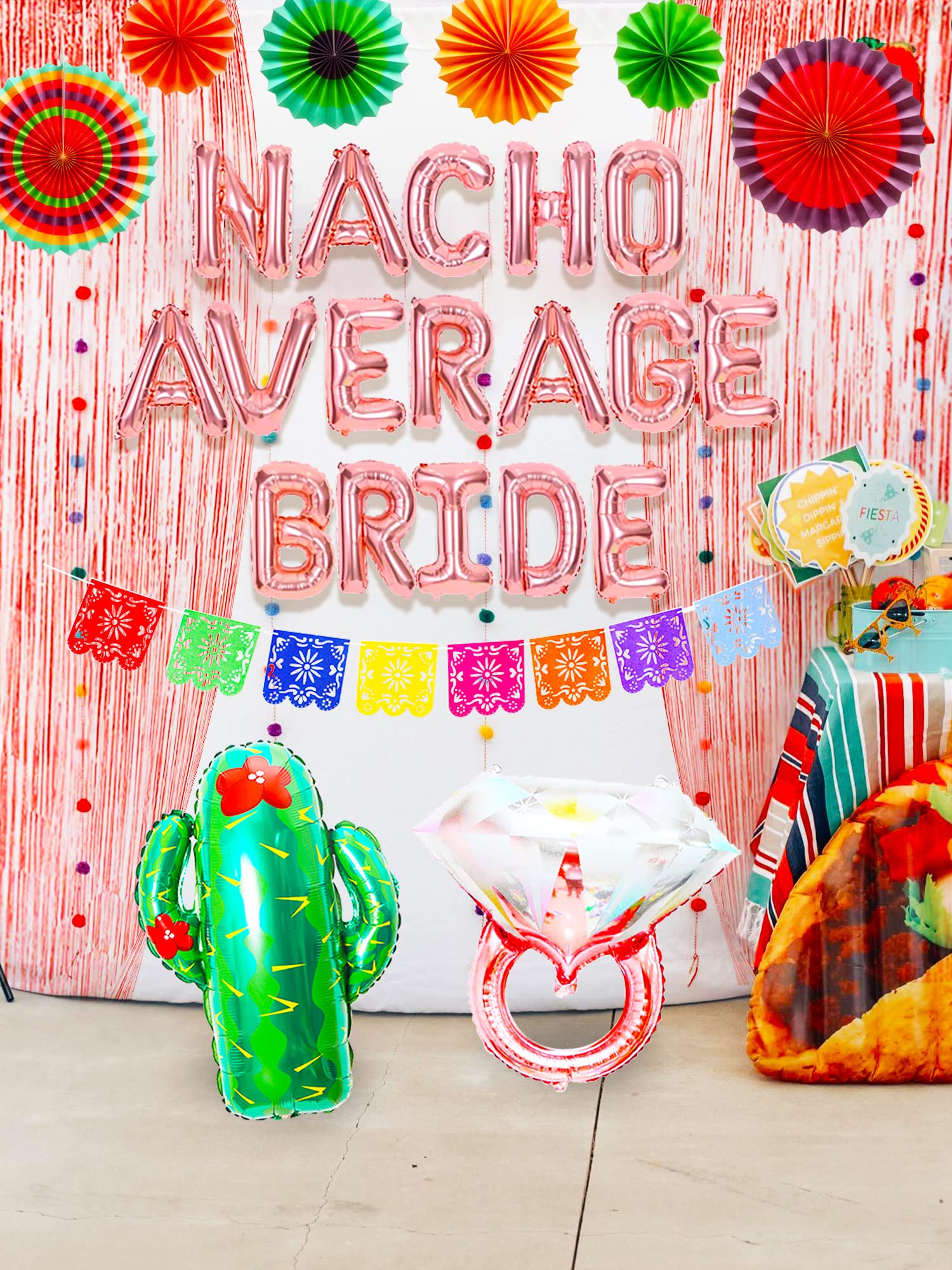 JeVenis Nacho Average Bride Balloons Nacho Average Bride Decoration Nacho Average Bride Party Supplies Mexican Engagement Bridal Shower Party Decoration