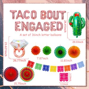 JeVenis Taco bout Engaged Banner Decoration Taco bout Love Engagement Decoration Taco Engagement Backdrop Mexican Wedding Bridal Shower Decoration