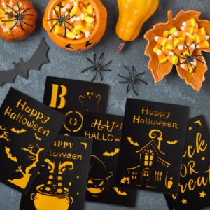 Fancy Land Halloween Cards Die Cut Design Happy Halloween Greeting Cards with Envelopes and Stickers Assortment 5” x 7”