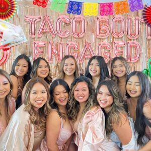 JeVenis Taco bout Engaged Banner Decoration Taco bout Love Engagement Decoration Taco Engagement Backdrop Mexican Wedding Bridal Shower Decoration