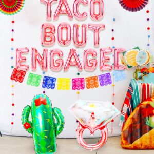 JeVenis Taco bout Engaged Banner Decoration Taco bout Love Engagement Decoration Taco Engagement Backdrop Mexican Wedding Bridal Shower Decoration