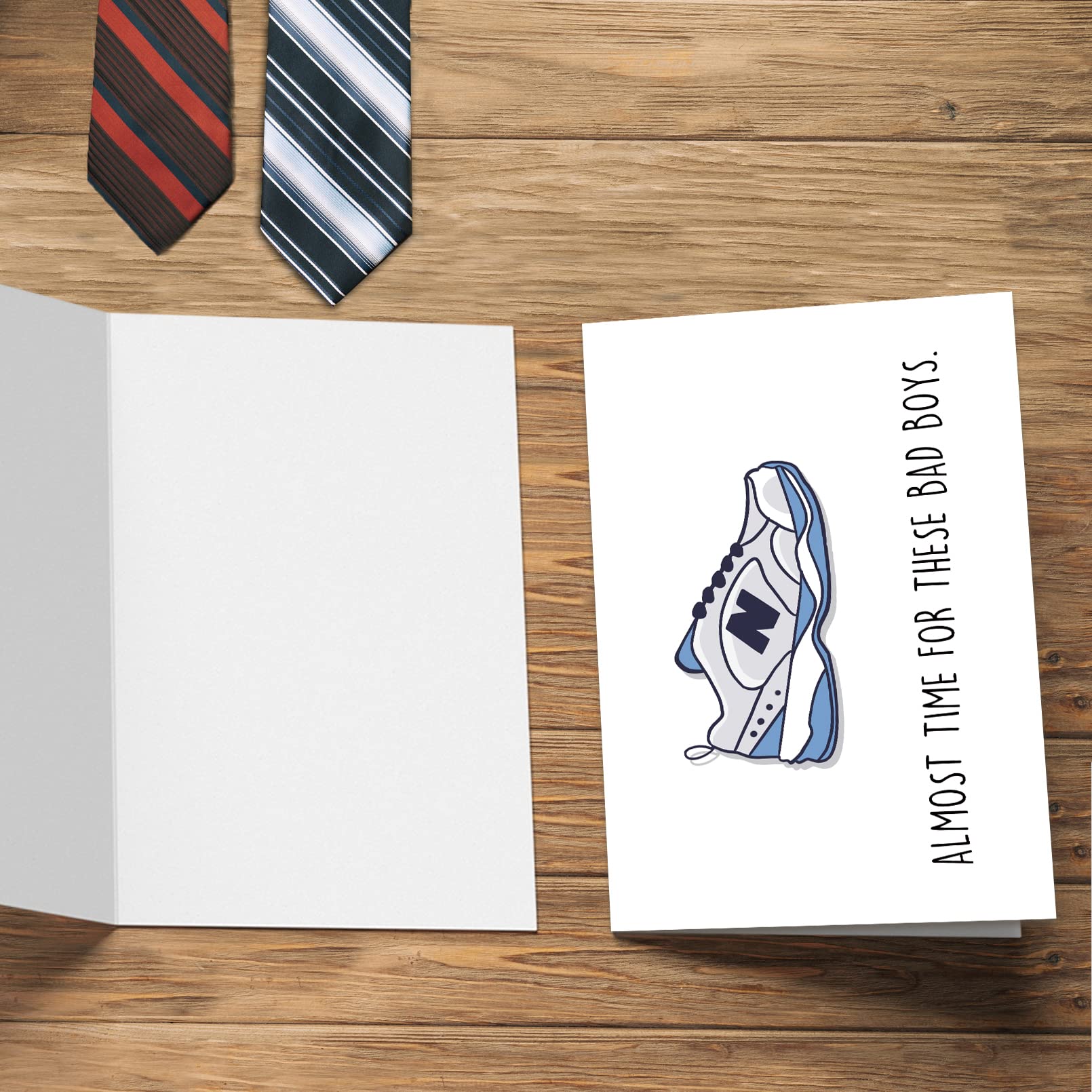 Qiliji Funny Dad Shoes Father's Day Card, Birthday Card for Old Man, New Balance Greeting Card for New Dad, Pregnancy Announcement Card, Retirement Card