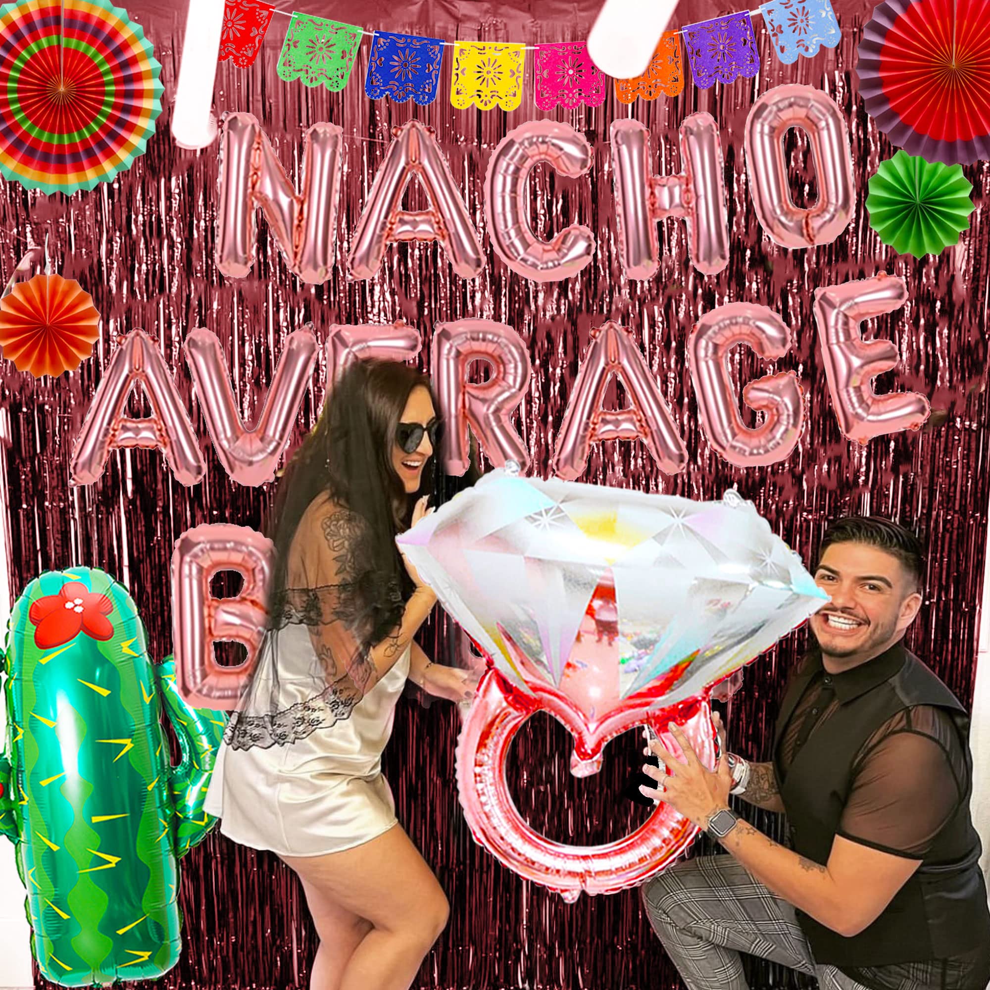 JeVenis Nacho Average Bride Balloons Nacho Average Bride Decoration Nacho Average Bride Party Supplies Mexican Engagement Bridal Shower Party Decoration