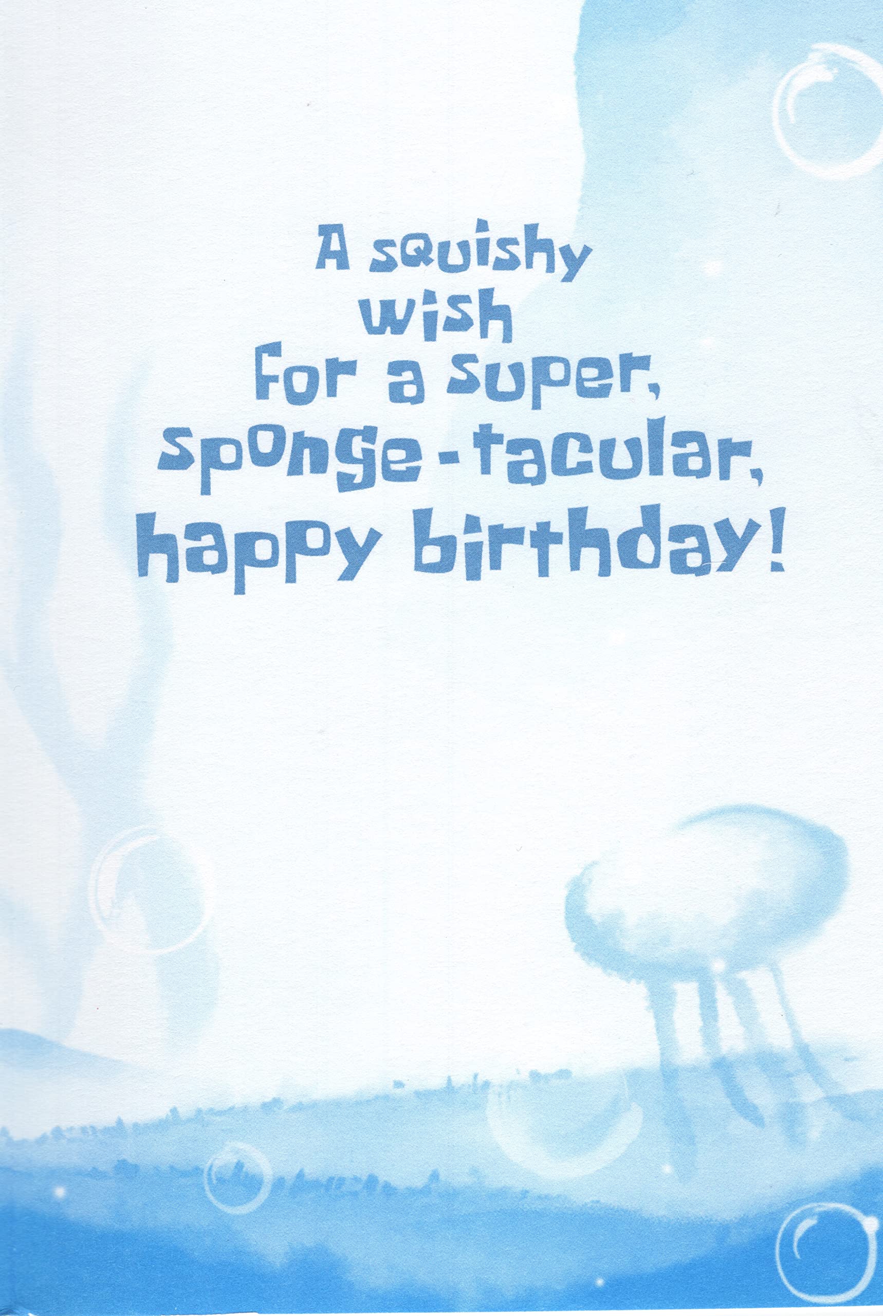 Today and Always by American Greetings SpongeBob SquarePants Happy Birthday Card - Hooray! Guess What's Inside for You? A Squishy Wish for a Super Sponge-Tacular, Happy Birthday! - Color Me