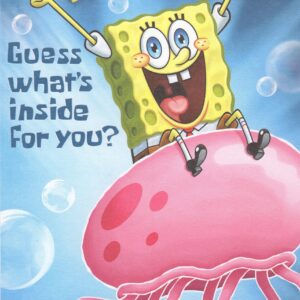 Today and Always by American Greetings SpongeBob SquarePants Happy Birthday Card - Hooray! Guess What's Inside for You? A Squishy Wish for a Super Sponge-Tacular, Happy Birthday! - Color Me