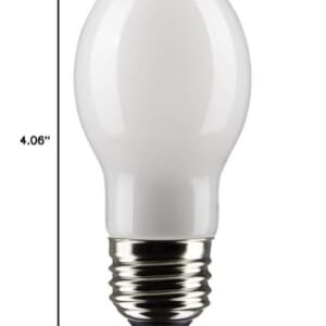 Satco 6Pk 8w BT15 LED 2700K Medium Base White Dimmable - 60w equiv