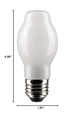 Satco 6Pk 8w BT15 LED 2700K Medium Base White Dimmable - 60w equiv