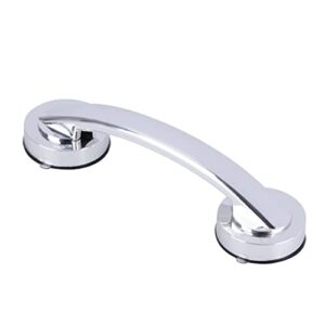 nnepia bathtub rails handicapped shower handle elderly bathroom balance bar safety suction cup handrail non-slip grab bar grab rails (color : silver)