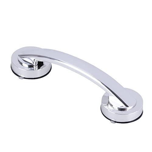 NNEPIA Bathtub Rails Handicapped Shower Handle Elderly Bathroom Balance Bar Safety Suction Cup Handrail Non-Slip Grab Bar Grab Rails (Color : Silver)