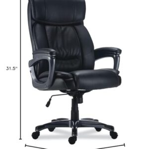 Alera ALEEG44B19 Egino Big and Tall Chair Supports Up to 400 lbs. - Black Seat/Back, Black Base