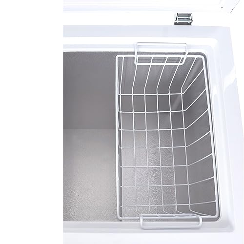 West Bend WB0700CFMW Chest Freezer with Adjustable Temperature Control, Free-Standing with Single Flip-Up Lid, Manual Defrost with Drain Perfect for Homes, Garages, Basements, 7-Cu.Ft, White