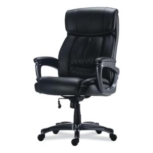 Alera ALEEG44B19 Egino Big and Tall Chair Supports Up to 400 lbs. - Black Seat/Back, Black Base