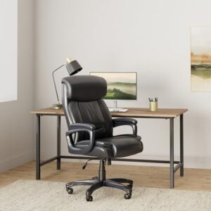 Alera ALEEG44B19 Egino Big and Tall Chair Supports Up to 400 lbs. - Black Seat/Back, Black Base