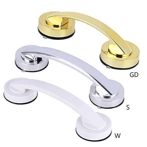 NNEPIA Bathtub Rails Handicapped Shower Handle Elderly Bathroom Balance Bar Safety Suction Cup Handrail Non-Slip Grab Bar Grab Rails (Color : Silver)