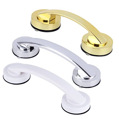 NNEPIA Bathtub Rails Handicapped Shower Handle Elderly Bathroom Balance Bar Safety Suction Cup Handrail Non-Slip Grab Bar Grab Rails (Color : Silver)