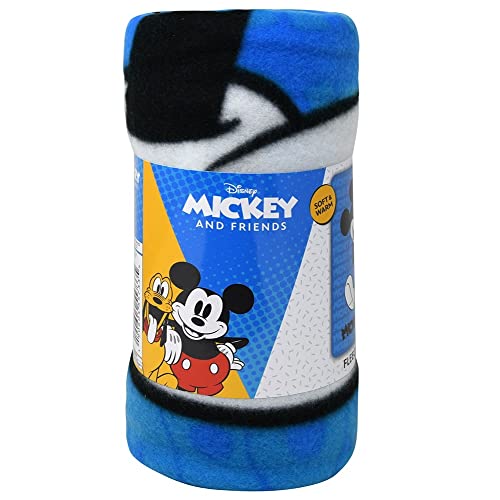 Mickey 45 x 60 Fleece Throw Blanket | Fun Mickey Mouse Fleece Soft Throw Blanket for Girls & Boys | Lightweight Fabric Bed Cover | Cool Bedroom Decor | Kids Comfortable Cozy Throw Blanket