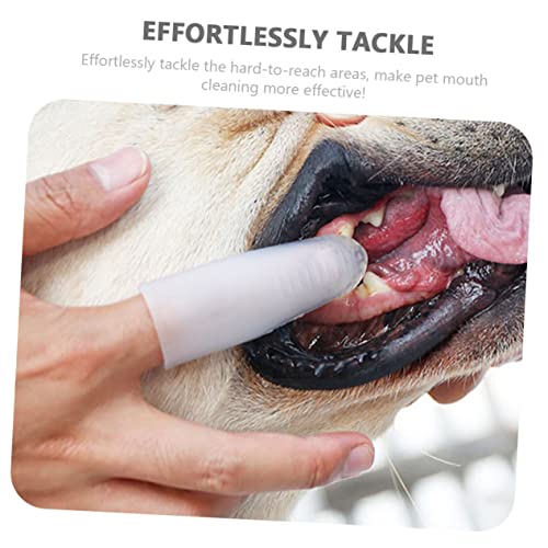 balacoo 3pcs Dog Cleaning Toothbrush pet Oral Dog chew Toothbrush Tiny Dog Toothbrush Pet Toothbrushes Chewing Toys for Dogs pet Dental Toothbrush White Cleaning Supplies Soft