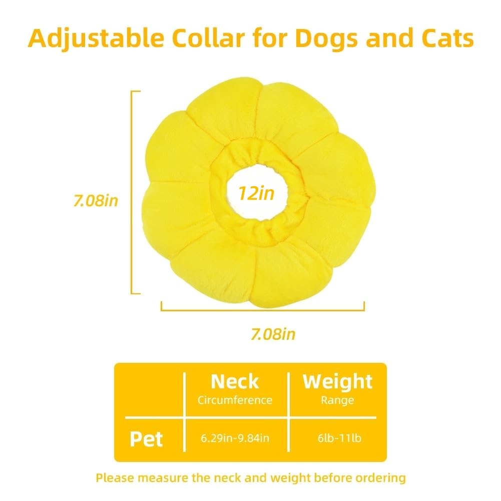 Adjustable Protective Collar for Cat and Puppy，Soft Pet Recovery Collar Does Not Block Vision E Collar，Surgery Recovery Elizabethan Collars