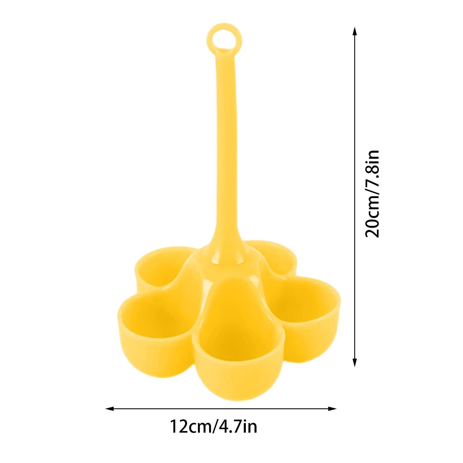 5 Holes Egg Cooker, Heat-resistant Silicone Egg Boiler Egg Tray BPA Free With Handles Egg Rack Egg Steam Cup Warming Tray Kitchen Gadgets For Eggs Boiling